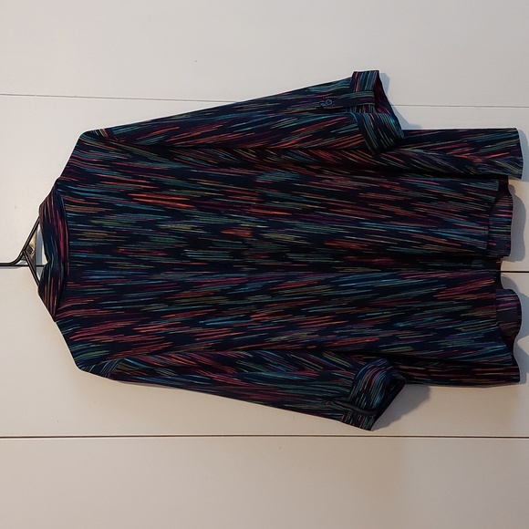 Maggie Barnes for Catherines Colorful Striped Buttoned Shirt Size 3X 26W/28W - Picture 12 of 16